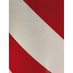 Selbstklebende 3M Reflexfolie in Rot-Weiß linksseitig DIN 4844 - Packung 1 m Selbstklebende 3M Reflexfolie in Rot-Weiß linksseitig DIN 4844 - Packung 1 m